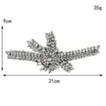 Handgemachte Strass Applikation Kristall Perlen Aufnäher für Brautkleid Kleidung 21cm - Stil 3 (Weiß Strass)