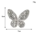 Rhinestone butterfly patch crystal hot melt adhesive DIY clothing accessory 6x7cm 10g - Butterfly