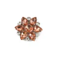 Sparkling crystal rhinestone flower DIY accessory detail closeup for shoes bags clothing craft making. - Style 14