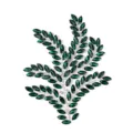 Grüne Kristall-Strassblatt Applikation DIY Bastelzubehör für Brautkleider und Bekleidung. - Dunkelgrün