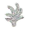 Exquisite Strass-Blaetter-Applikation mit AB-Kristall-Markisesteinen fuer DIY-Kleider. - Regenbogen