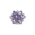 Kristall Strass Blumen Flicken Detail, lila Glassteine fur DIY Schuh und Kleidung Handwerk. - Stil 3