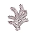 Rosa Strass Blatt Aufnäher DIY Kristall Applikation für Kleidung Hochzeitskleid Zubehör Teile - Hellrosa