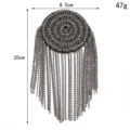Vintage rhinestone tassel epaulet clothing accessory fashion decorative apparel findings 8.5x20cm - Epaulet 3