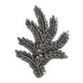 Prachtige donkergrijze strass blad patch voor trouwjurken en DIY haaraccessoires en knutselen. - Koraal-5