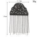 Vintage beaded epaulets rhinestone tassel shoulder chains gothic costume fashion accessories. - Epaulet 11