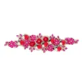 Rhinestone floral embroidered patch DIY apparel wedding dress hat decorative accessory variant - Style 10