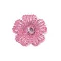 Roze strass bloem patch detail, glanzende kristallen applicatie voor DIY handwerk en tassen. - Rozen Stofpatch (#4) / 6.5x6.5cm / Roze