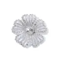Glanzende strass bloem patch, handgemaakt DIY accessoire voor mooie kleding en tassen. - Wit