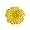 Sparkling yellow rhinestone flower shoe charm crystal hair clip DIY garment accessory decorative - Yellow