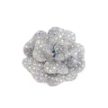 Sparkling rhinestone camellia flower patch 3D DIY handmade apparel accessories shoes - 6cm / AB Color