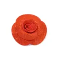 Strass Kamelie Blume DIY Zubehör, glitzernde rote Kristallblüte Detail für Textilhandwerk. - 7.5x7.5cm / Orange