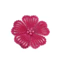 Sparkling hot pink rhinestone camellia flower patch for DIY shoes hair clips and garments. - Rose Red