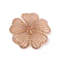 Sparkly rhinestone flower accessory, brilliant crystal floral appliques for shoes and hair - Champagne