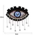 Boze oog kraal patch strass kwast geborduurde kledingaccessoire doe-het-zelf badge - 10# Lang