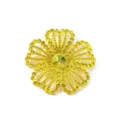 Gele strass bloem patch DIY kleding accessoire, glinsterende kristallen applicatie voor tas. - Citroengeel