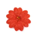 Glänzende Strass Blume Brosche Schuhclip DIY Bekleidung Mode Accessoire Orange Design - Orange