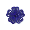 Blauwe Strass Bloem Patch DIY Ambacht Accessoire Schitterende Applicatie voor Kleding - Donkerblauw