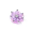 Lila Strass Pailletten Blume Detailaufnahme, glitzerndes Kristallperlen Kleidungszubehör nah. - 4CM Durchmesser / Pfirsich