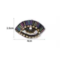 Bestickter Augen-Aufnäher, glänzende Strass-Applikationen für Bühnenkostüm-Dekor im Detail. - Stil 1#