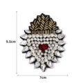 DIY Strass bestickte Herz Aufnäher Detail, glitzernde Kristallperlen und goldene Perlen. - 3#