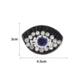 Böser Blick Perlen Aufnäher Strass Kristall bestickt Applikation für Kleidung Jacken DIY 4.5x3cm - Stil 3