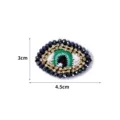 Bestickter Augen-Aufnäher mit Strass und Perlen, detailreiche Nahaufnahme für DIY-Kleidung. - Stil 4#