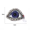Bestickter böser Blick Aufnäher, Strass Perlen Kleidung Applikation mit Anhänger, 6x4cm. - Stil 6# Links