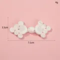 Handmade beaded white cheongsam frog button detail, size and weight specification display. - Style 10