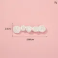 White beaded Chinese knot button handmade retro frog buttons for traditional Qipao Hanfu dress. - Style 9