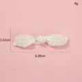 White pearl Chinese frog button detail, handmade clothing accessory, 6.28cm length. - Style 8