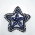 Κεντημένο patch αστεριού με λαμπερά στρας κρυστάλλους, αξεσουάρ διακόσμησης ρούχων DIY. - 9# Σκούρο Μπλε