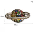 Bunte Strass Planet Perlen Aufnäher DIY Stickerei Applikation für Kleidung Taschen 8.9cm - Satellit
