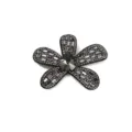Exquisites fünfblättriges Blumen-Strass-Haarspangen-Kristall-DIY-Schuhflicken-Zubehör. - Fünfblättrige Blume / Grau