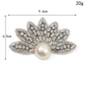 Parche decorativo perla pedrería plateada brillante accesorios ropa DIY 9,6x6,5cm 20g - Flor de Siete Pétalos