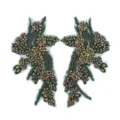 Handgemaakte kraal kant applique patches paren voor trouwjurk diy kleding accessoires. - Meerkleurig