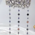 Catena con strass a rombo diamante fai da te accessori per la creazione di gioielli in rame - Argento Spesso Strass Viola