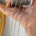 Catena in metallo accessorio per gioielli con stelle e rombi per bracciali fatti a mano. - K bianco
