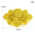 Yellow crystal rhinestone flower shoe clip DIY patch apparel accessory 9.6x6.6cm 9.8g - Bright yellow