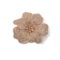 DIY rhinestone flower shoe clip charm sparkling crystal accessory for dress bags - Rose Gold