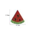 Watermelon rhinestone patch detail showing close-up sparkle and dimensions for clothing DIY. - Watermelon