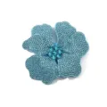 Sparkling blue rhinestone flower accessory detail, perfect for DIY shoes and bags decoration. - Sky Blue