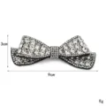 Exquisites Strass-Schleife Haaccessoire, glitzerndes Kristall-Design, elegante Damennadel. - Silber Weiß Schleife