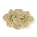 Sparkly rhinestone flower shoe clips DIY wedding belt garment patch crystal accessory. - Light Yellow