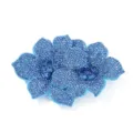 Exquisite blue rhinestone double flower shoe clip detail, sparkling crystals for DIY crafts. - Light Blue
