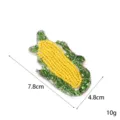 3D Perlen Mais Aufnäher, farbiger handgemachter Strass Anhänger für Taschen und Schlüsselringe. - Mais