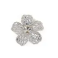 Glänzender Strass-Blumenaufnäher und DIY-Zubehör für Schuhe, Mützen und Haarnadeln. - 4-Weißer Blume
