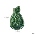 Handgemachte Perlen Kristall Frucht Aufnäher Avocado bestickte Abzeichen DIY Kleidung - Birne