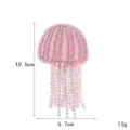 Handgemachte Perlen Kristall Qualle Aufnäher Kleidung Zubehör DIY Quaste Brosche - 3# Qualle