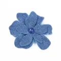 Blaue Strass Blume Brosche Patch DIY glitzernde Kristall Kleidung Accessoires Damen Mode - 5#Himmelblau